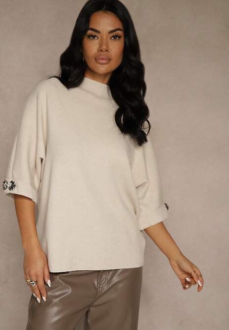 Pulover Bej deschis 4