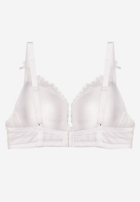 Biały Biustonosz Ozdobiony Koronką i Kokardkami Sellene 7