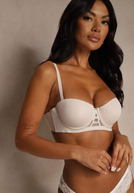 Beżowy Klasyczny Biustonosz Typu Balkonetka Doriesana