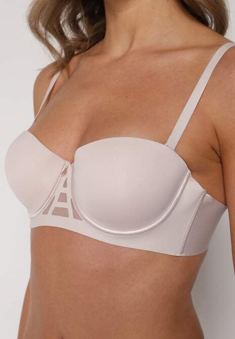 Beżowy Klasyczny Biustonosz Typu Balkonetka Doriesana