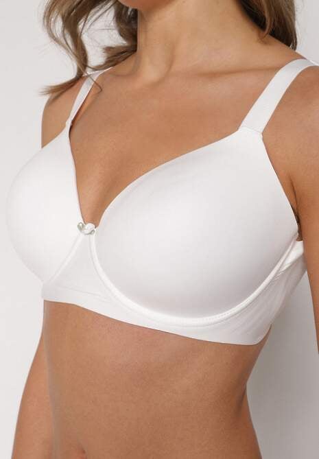 Biały Klasyczny Biustonosz o Gładkiej Fakturze Adriaros 5