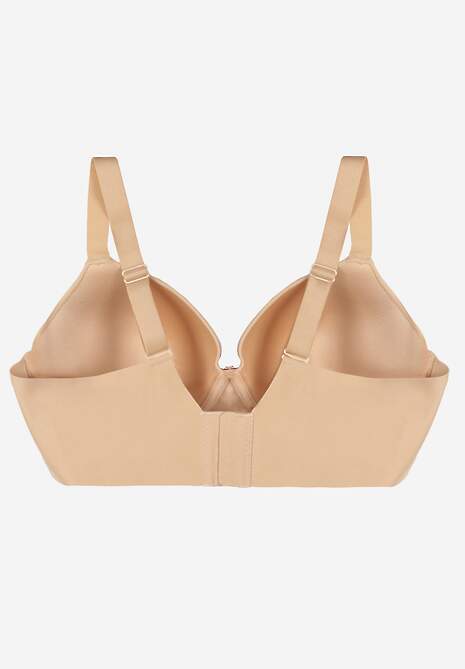 Beżowy Klasyczny Biustonosz o Gładkiej Fakturze Adriaros 7