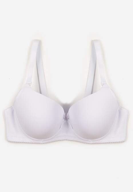 Biały Biustonosz o Gładkim Wykończeniu z Kokardką Phiphise