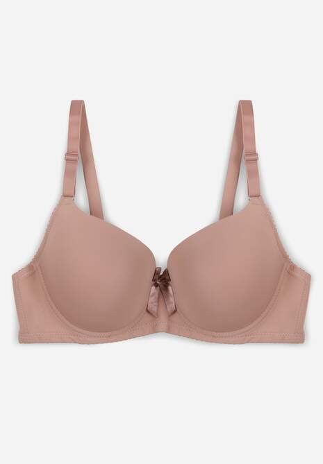 Jasnofioletowy Biustonosz o Gładkim Wykończeniu z Kokardką Phiphise