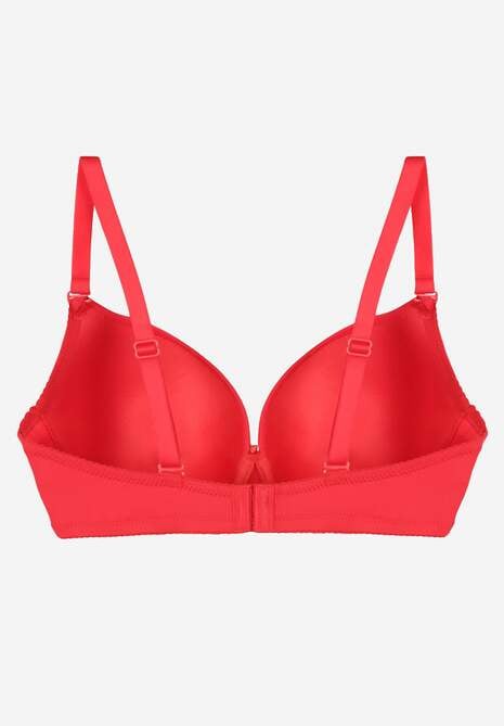 Czerwony Biustonosz o Gładkim Wykończeniu z Kokardką Phiphise 7