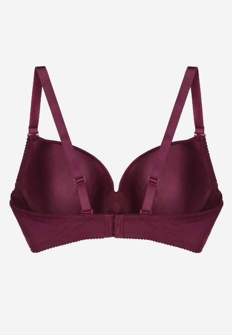 Ciemnofioletowy Biustonosz o Gładkim Wykończeniu z Kokardką Phiphise 7