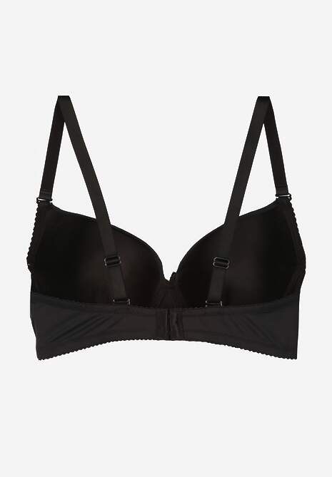 Czarny Biustonosz o Gładkim Wykończeniu z Kokardką Phiphise 7