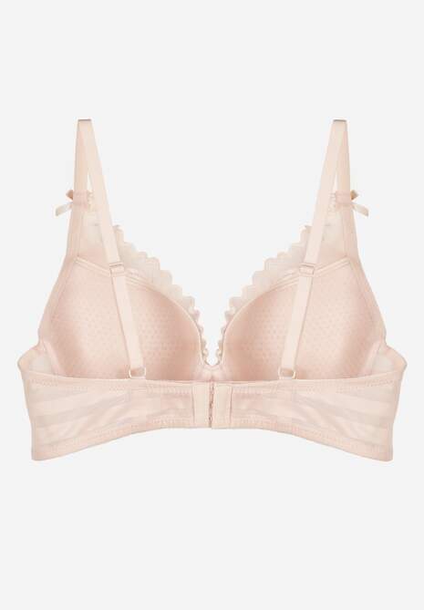 Jasnoróżowy Biustonosz Zdobiony Koronką i Kokardami Morgavia 7