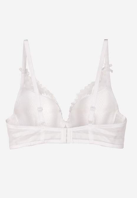 Biały Biustonosz Zdobiony Koronką i Kokardami Morgavia 7