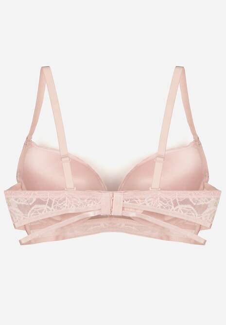 Różowy Koronkowy Biustonosz w Klasycznym Stylu z Aplikacją Galinassa 7