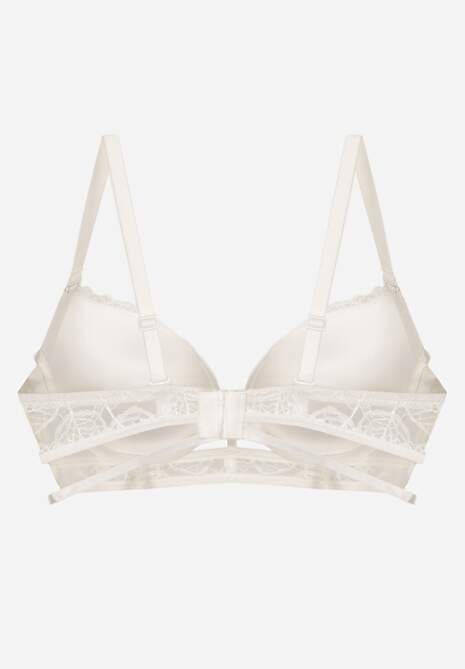 Jasnobeżowy Koronkowy Biustonosz w Klasycznym Stylu z Aplikacją Galinassa 7