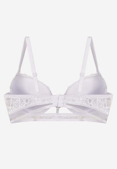 Biały Koronkowy Biustonosz w Klasycznym Stylu z Aplikacją Galinassa 7