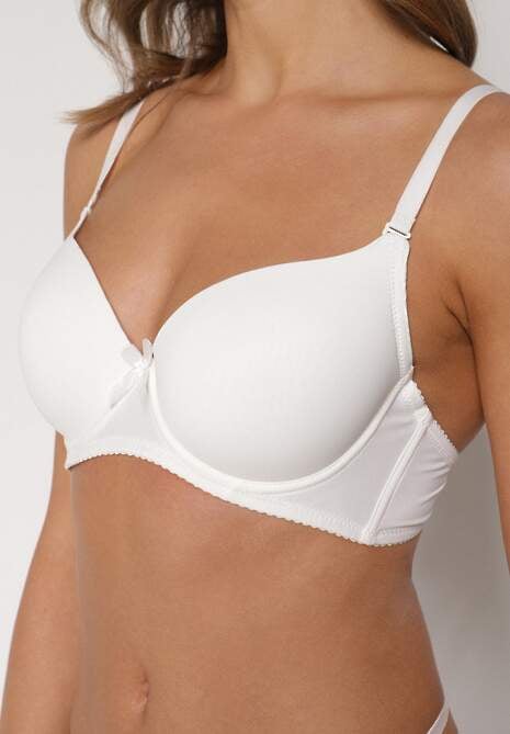 Jasnobeżowy Gładki Biustonosz o Klasycznym Fasonie Arriethia 5