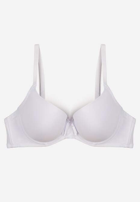 Biały Gładki Biustonosz o Klasycznym Fasonie Arriethia