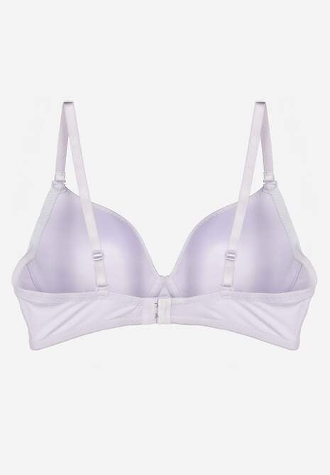 Biały Gładki Biustonosz o Klasycznym Fasonie Zdobiony Kokardką Caloris 7