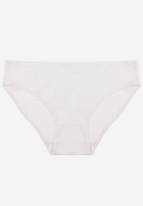 Białe Majtki Figi z Bawełny z Napisem Love Adririn