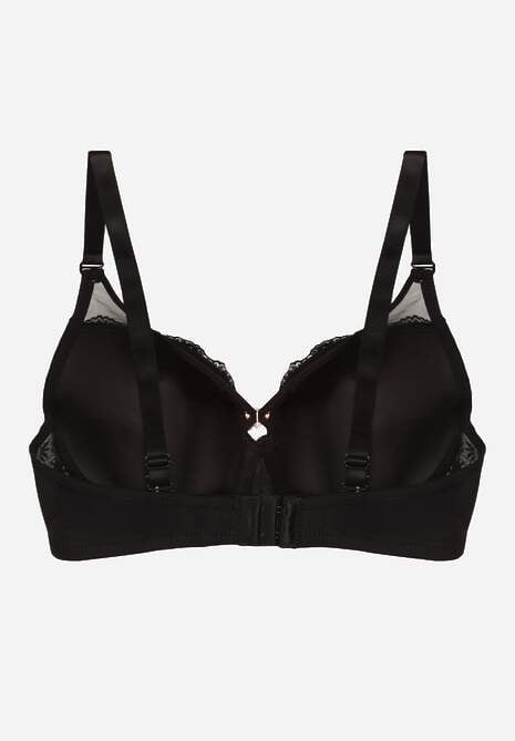 Czarny Biustonosz z Koronki z Sercem z Cyrkonii Adrievianna 7