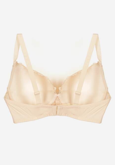 Beżowy Koronkowy Biustonosz Ozdobiony Cyrkoniowym Sercem Bothilei 7