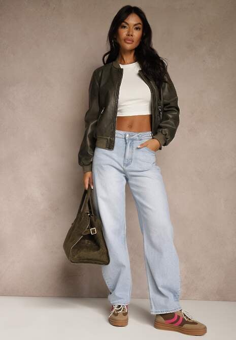 Niebieskie Jeansy Slouchy High Waist Vilinnessa