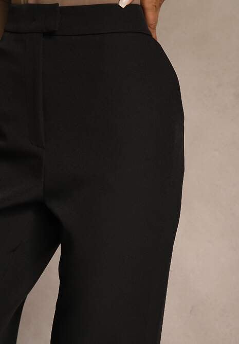 Czarne Spodnie Garniturowe VICES Straight Leg High Waist Ariesysh 5