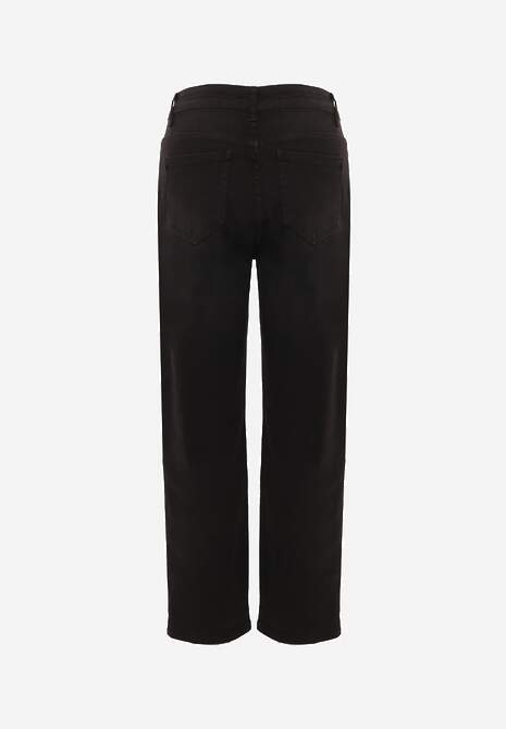 Czarne Jeansy Straight Leg High Waist z Bawełną i Dodatkiem Wiskozy Vilinoris 7