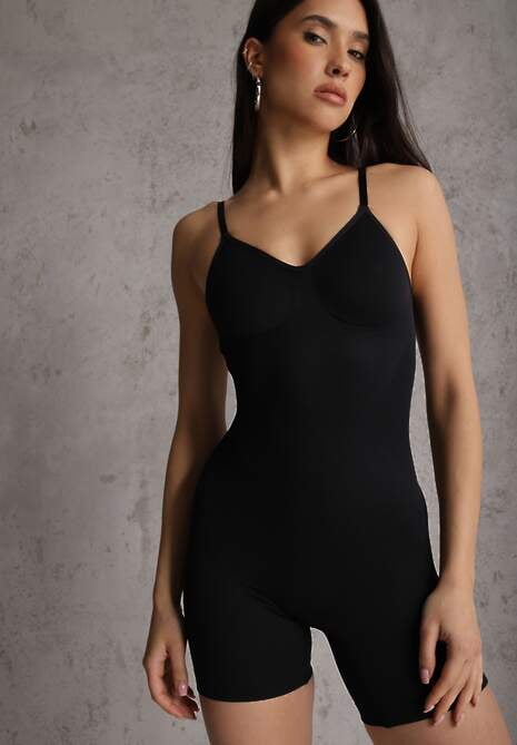 Czarna Bielizna modelująca Kombinezon z Odkrytymi Plecami Riselles