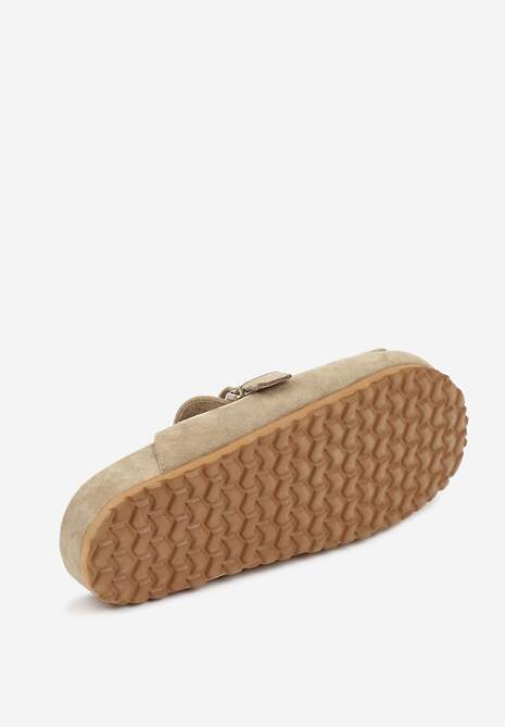 Zielone Klapki na Platformie Ozdobione Koralikami Klamrami i Frędzlami Leurecea 7