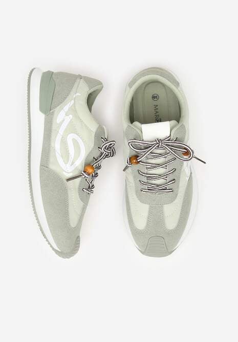 Zielone Sneakersy Ozdobione Geometrycznym Motywem Phiaronei 6