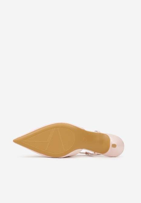 Różowe Sandały na Szpilce Ozdobione Aplikacją z Cyrkoniami Orinriane 7