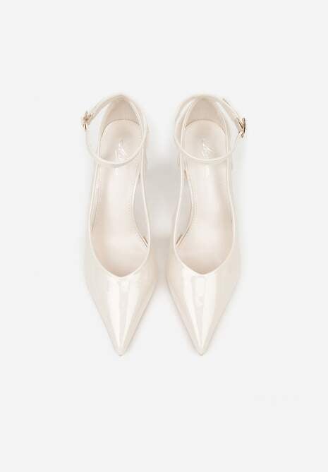 Jasnobeżowe Szpilki Lakierowane z Wycięciami Fyriana 6