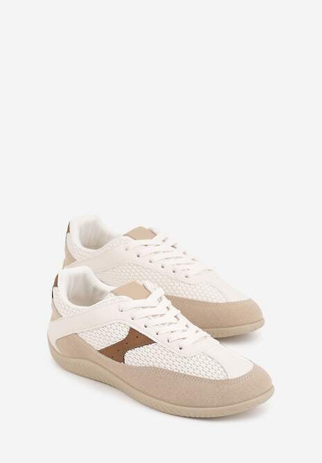 Brązowe Sneakersy z Geometrycznym Wzorem Elrineth 5