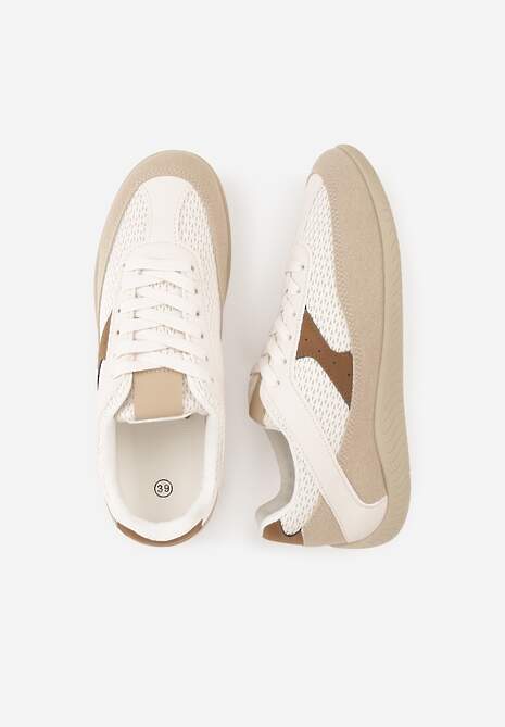 Brązowe Sneakersy z Geometrycznym Wzorem Elrineth 6