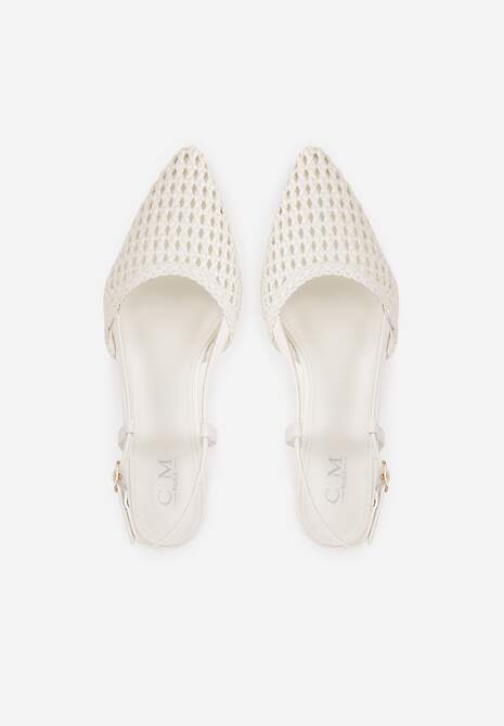 Białe Sandały z Plecioną Cholewką Triscan 6