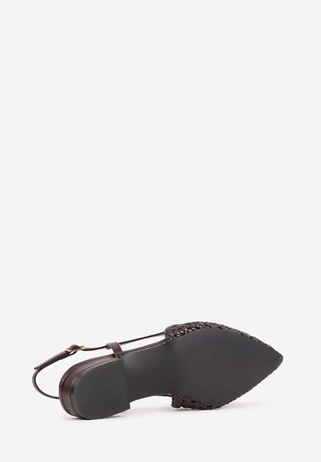 Brązowe Sandały z Plecioną Cholewką Triscan 7