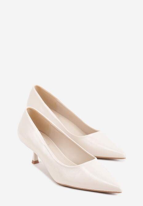 Beżowe Czółenka na Kaczuszce Rhaepheme 5