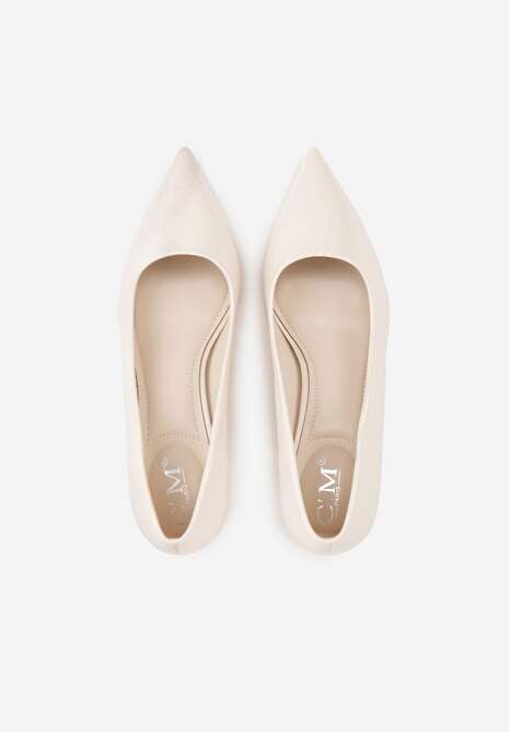 Beżowe Czółenka na Kaczuszce Rhaepheme 6