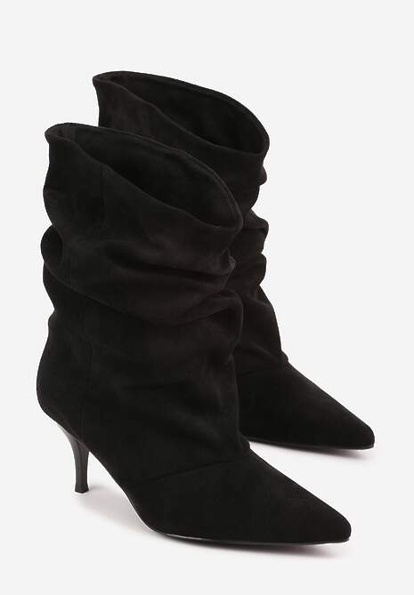 Czarne Botki na Szpilce Typu Slouchy Anitai 5