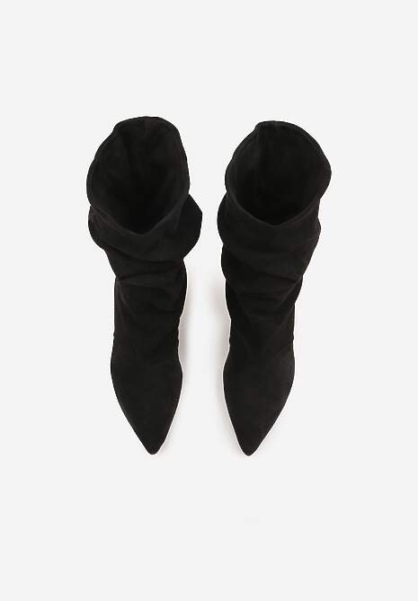 Czarne Botki na Szpilce Typu Slouchy Anitai 6