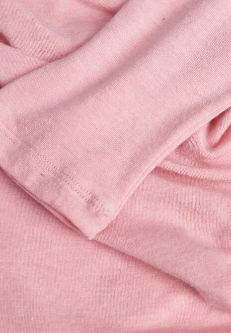 Różowa Marszczona Bluzka z Bawełną i Dekoltem w Łódkę Orinlia 6