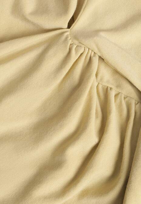 Zielona Marszczona Bluzka z Bawełną i Dekoltem w Łódkę Orinlia 6