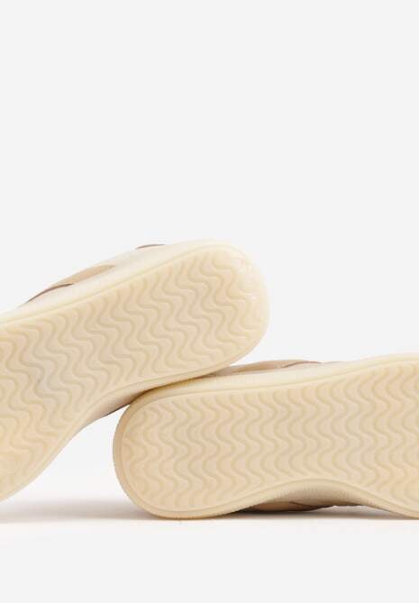 Beżowe Sneakersy Typu Tenisówki Ozdobione Koralikami Daemeli 7