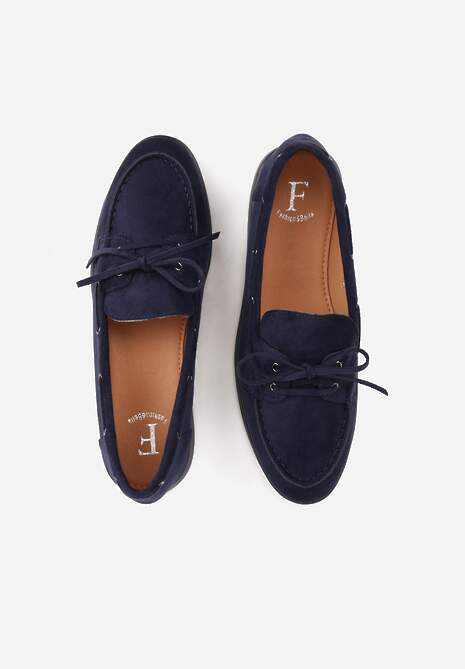 Niebieskie Mokasyny ze Sznurkiem i Kokardą Samiphia 6