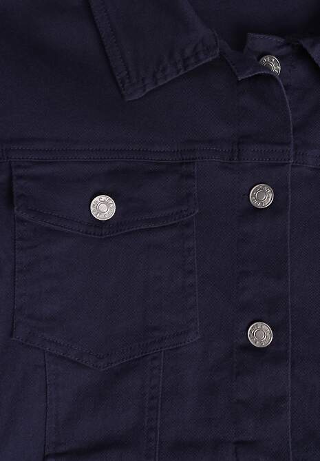 Granatowa Jeansowa Kurtka z Bawełny Perilopei 6