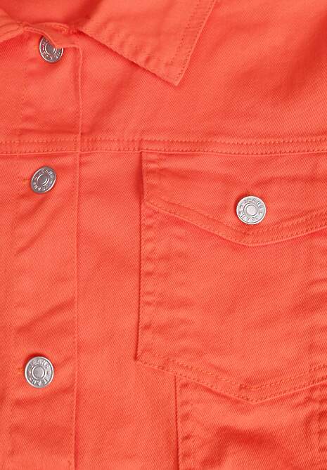 Pomarańczowa Jeansowa Kurtka z Bawełny Perilopei 6