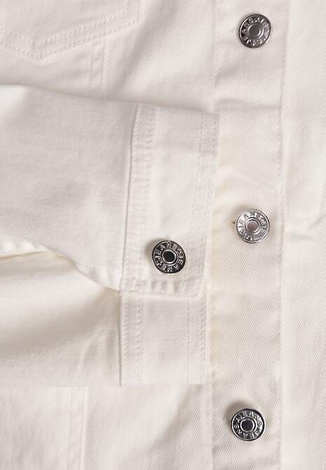 Biała Jeansowa Kurtka z Bawełny Perilopei 6