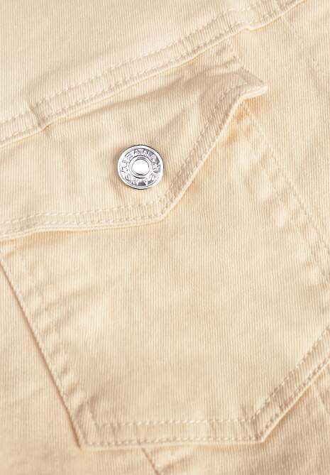 Beżowa Jeansowa Kurtka z Bawełny Perilopei 6