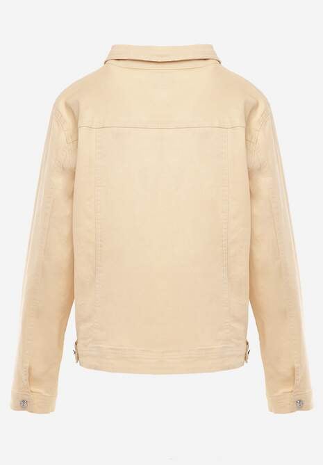 Jasnożółta Jeansowa Kurtka z Bawełny Perilopei 7