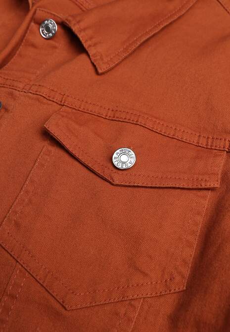 Brązowa Jeansowa Kurtka z Bawełny Perilopei 6