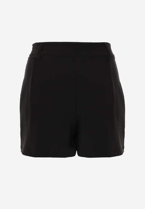 Czarne Asymetryczne Eleganckie Spódnico-Szorty High Waist Tinetha 7