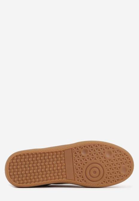 Ciemnobeżowe Zamszowe Sneakersy z Wkładką ze Skóry Naturalnej w Stylu Tenisówek Adredine 7